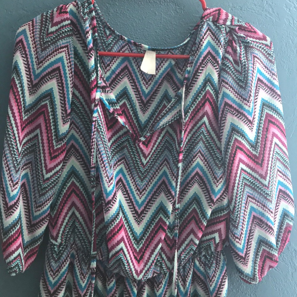 Vanity chevron dress sz m